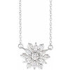 14K White 1/2 CTW Diamond Vintage-Inspired 16" Necklace - Siddiqui Jewelers