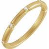 14K Yellow .07 CTW Diamond Five-Stone Anniversary Band - Siddiqui Jewelers