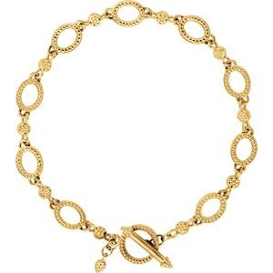 14K Yellow Metal Fashion 7.5" Bracelet - Siddiqui Jewelers