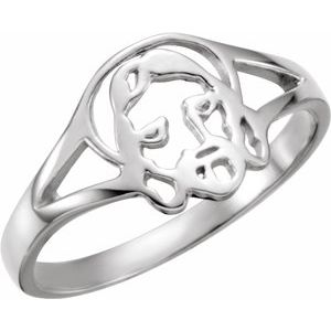 Sterling Silver Face of Jesus Ladies Ring Size 8 - Siddiqui Jewelers