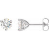 14K White 7.5 mm Round Stuller Lab-Grown Moissanite‚Ñ¢ Earrings Siddiqui Jewelers