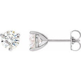 Sterling Silver 7.5 mm Round Stuller Lab-Grown Moissanite‚Ñ¢ Earrings Siddiqui Jewelers