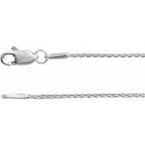 Sterling Silver 1 mm Wheat 18" Chain With Lobster Clasp-Siddiqui Jewelers