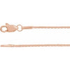 14K Rose 1 mm Wheat 18" Chain With Lobster Clasp-Siddiqui Jewelers