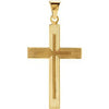 14K Yellow 28x18 mm Cross Pendant with Design - Siddiqui Jewelers