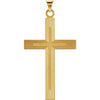 14K Yellow 39x25 mm Cross Pendant with Design - Siddiqui Jewelers