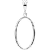 Sterling Silver 30.75x13.25 mm Oval Pendant - Siddiqui Jewelers