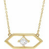 14K Yellow 1/4 CTW Diamond Geometric 18" Necklace - Siddiqui Jewelers