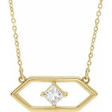 14K Yellow 1/4 CTW Diamond Geometric 18" Necklace - Siddiqui Jewelers