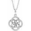 14K White 1/8 CTW Diamond Five-Fold Celtic Necklace - Siddiqui Jewelers