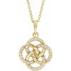 14K Yellow 1/8 CTW Diamond Five-Fold Celtic Necklace - Siddiqui Jewelers
