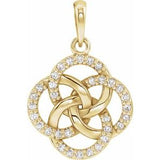 14K Yellow 1/8 CTW Diamond Five-Fold Celtic Pendant - Siddiqui Jewelers