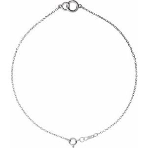 14K White Interlocking Circle Bracelet - Siddiqui Jewelers