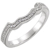 14K White 1/8 CTW Diamond Band for 6 mm Cushion Ring - Siddiqui Jewelers