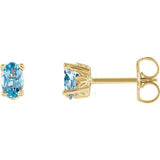 14K Yellow Aquamarine Earrings - Siddiqui Jewelers