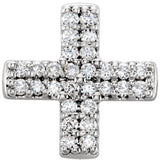 14K White .07 CTW Diamond Cross Pendant - Siddiqui Jewelers