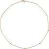 14K Yellow 1/6 CTW Diamond 16" Station Necklace - Siddiqui Jewelers