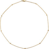 14K Yellow 1/6 CTW Diamond 16" Station Necklace - Siddiqui Jewelers