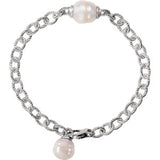 Sterling Silver Pearl 7" Bracelet - Siddiqui Jewelers