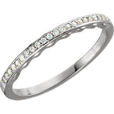 14K White 1/10 CTW Diamond Band - Siddiqui Jewelers