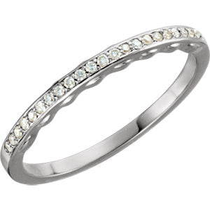 18K White 1/10 CTW Diamond Band - Siddiqui Jewelers