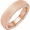 14K Rose 5 mm 3/4 CTW Diamond Band with Satin Finish Size 10 - Siddiqui Jewelers