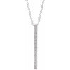 14K White Sculptural-Inspired Bar 16-18" Necklace - Siddiqui Jewelers