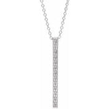 Sterling Silver Sculptural-Inspired Bar 24" Necklace - Siddiqui Jewelers