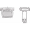 Sterling Silver 14x16 mm Square Cuff Links - Siddiqui Jewelers