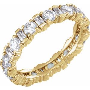 14K Yellow 2 1/6 CTW Diamond Eternity Band - Siddiqui Jewelers