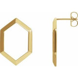 14K Yellow Geometric Drop Earrings - Siddiqui Jewelers