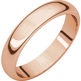 14K Rose 4 mm Half Round Band Size 9.5 - Siddiqui Jewelers