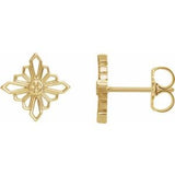 14K Yellow Geometric Earrings with Backs - Siddiqui Jewelers
