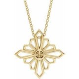 14K Yellow Vintage-Inspired Geometric 16-18" Necklace - Siddiqui Jewelers