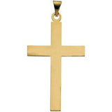 14K Yellow 39 x 25 mm Cross Pendant-Siddiqui Jewelers