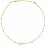 14K Yellow Curved Bar 6 1/2-7 1/2" Bracelet - Siddiqui Jewelers