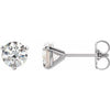 Sterling Silver 3 mm Stuller Lab-Grown Moissanite Earrings Siddiqui Jewelers