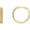 14K Yellow 1/4 CTW Diamond Geometric Hoop Earrings - Siddiqui Jewelers