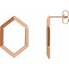 14K Rose Geometric Drop Earrings - Siddiqui Jewelers