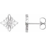 Sterling Silver Geometric Earrings with Backs - Siddiqui Jewelers