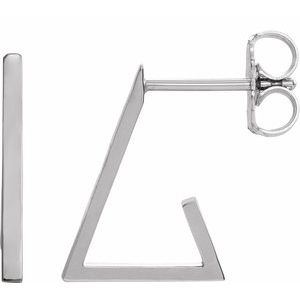 Sterling Silver Triangle Hoop Earrings - Siddiqui Jewelers