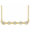 14K Yellow 1/6 CTW Diamond Bezel-Set Bar 18" Necklace - Siddiqui Jewelers