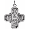 14K White 18x18 mm Four-Way Cross Medal-Siddiqui Jewelers