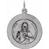 Sterling Silver 22 mm Scapular Medal - Siddiqui Jewelers