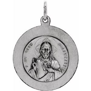 Sterling Silver 22 mm Scapular Medal - Siddiqui Jewelers