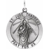 Sterling Silver 25 mm St. Jude Thaddeus Medal - Siddiqui Jewelers
