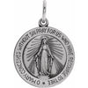 Sterling Silver 18 mm Miraculous Medal - Siddiqui Jewelers