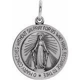 Sterling Silver 18 mm Miraculous Medal - Siddiqui Jewelers