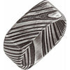 Damascus Steel 8 mm Patterned Square Band Size 8.5 - Siddiqui Jewelers