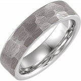 18K White Gold PVD Tungsten 6 mm Band Size 8 - Siddiqui Jewelers